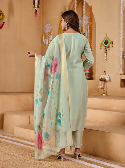 Varnika – Floral Embroidery Set with beads work