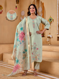 Varnika – Floral Embroidery Set with beads work