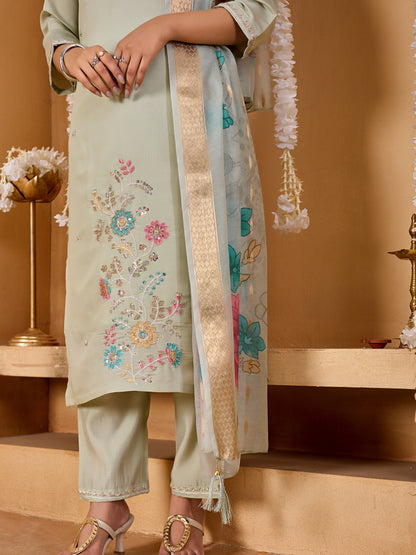Varnika – Floral Embroidery Set with beads work