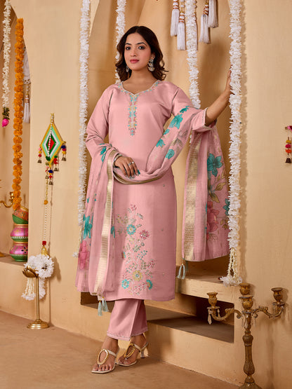 Varnika – Floral Embroidery Set with beads work