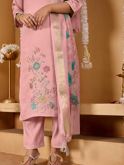 Varnika – Floral Embroidery Set with beads work