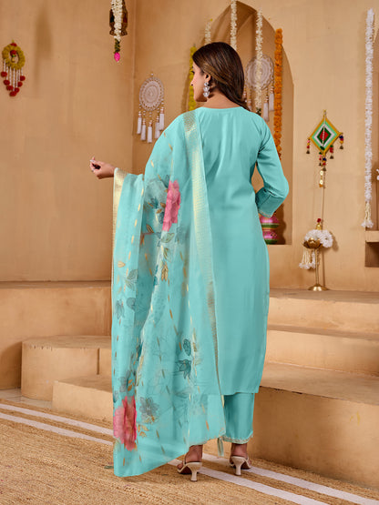 Varnika – Floral Embroidery Set with beads work