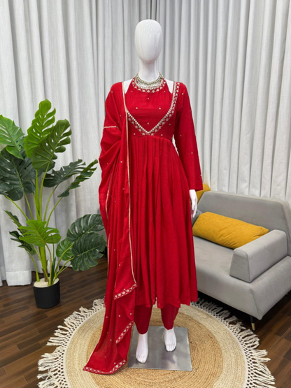 Sitara Grace Top, Palazzo & Dupatta Set