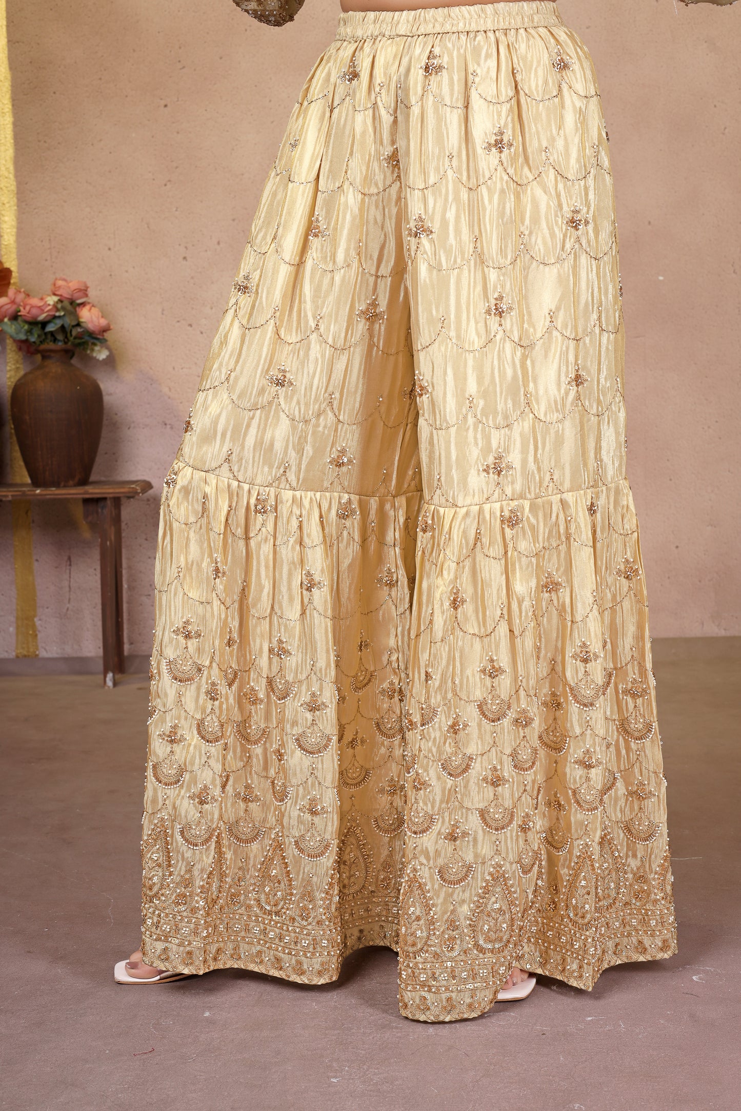 Zareen Luxury Embroidered Sharara Set