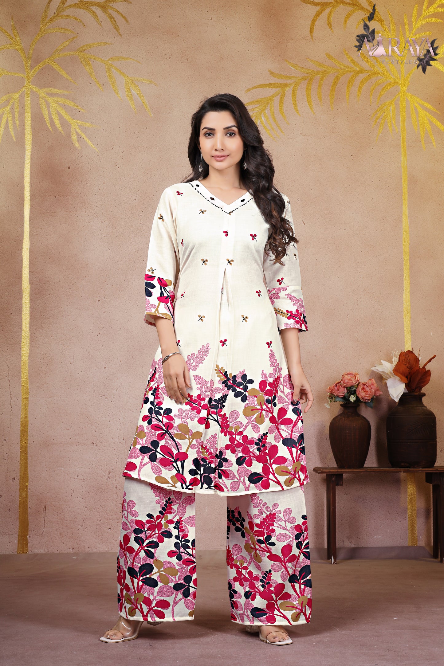 Ivory Vana – A Cotton Kurti Pant Set