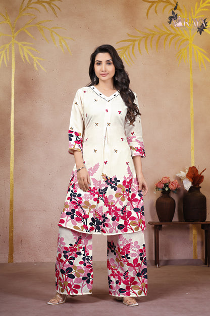 Ivory Vana – A Cotton Kurti Pant Set