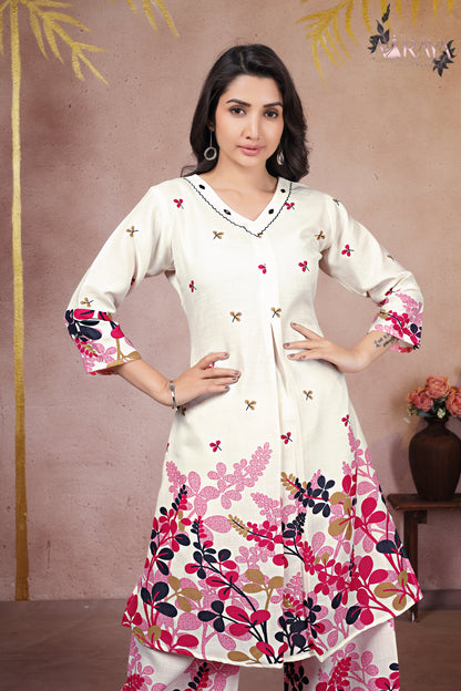 Ivory Vana – A Cotton Kurti Pant Set
