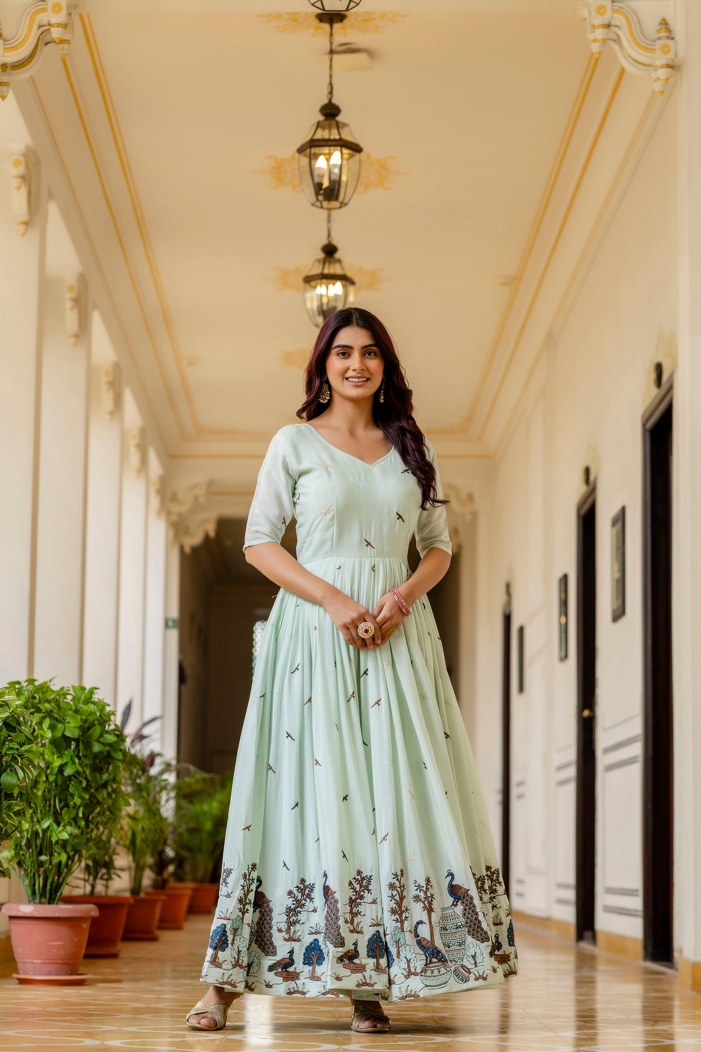 Rang Morni – Chinon Embroidered Gown Set