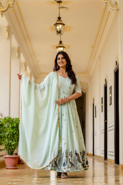 Rang Morni – Chinon Embroidered Gown Set