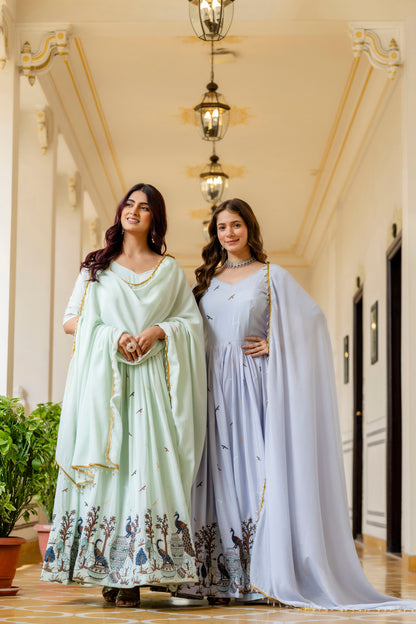 Rang Morni – Chinon Embroidered Gown Set
