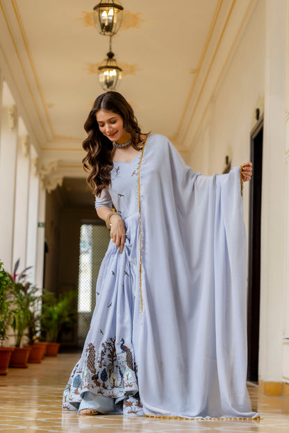 Rang Morni – Chinon Embroidered Gown Set