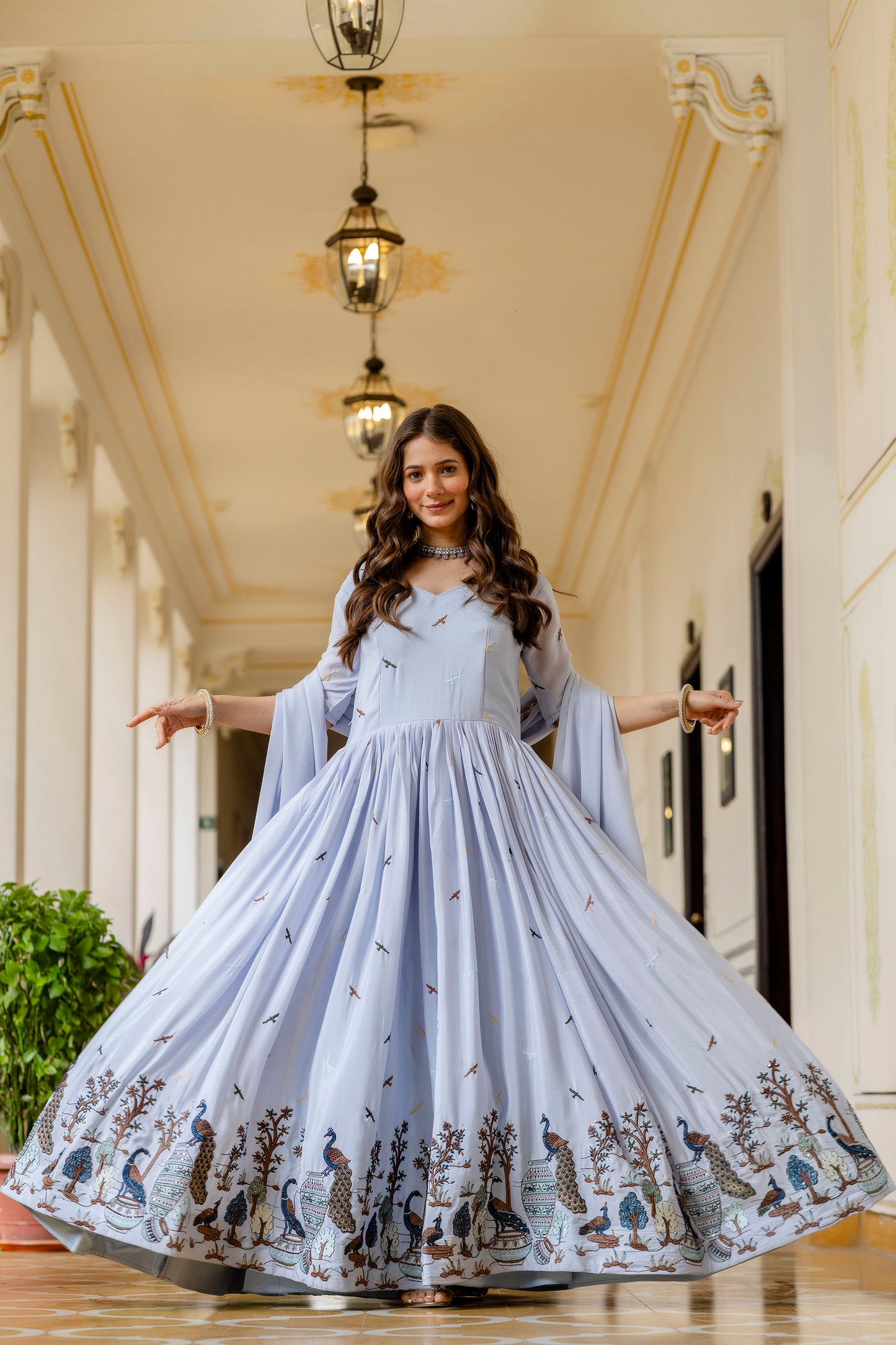 Rang Morni – Chinon Embroidered Gown Set