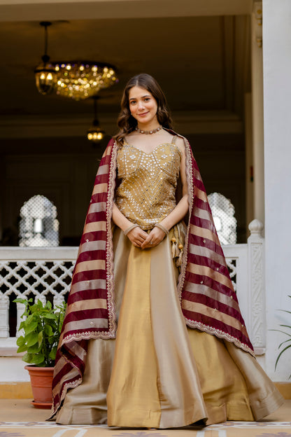 RANG SHISHA Banarasi Lehenga Set – “SHEHNAI”