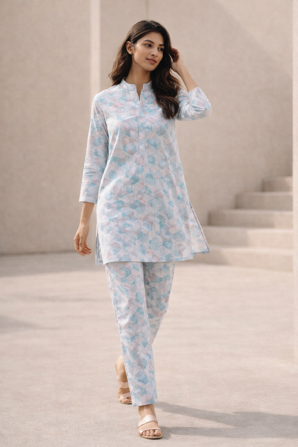 PASTEL GEOMETRIC CO-ORD SET