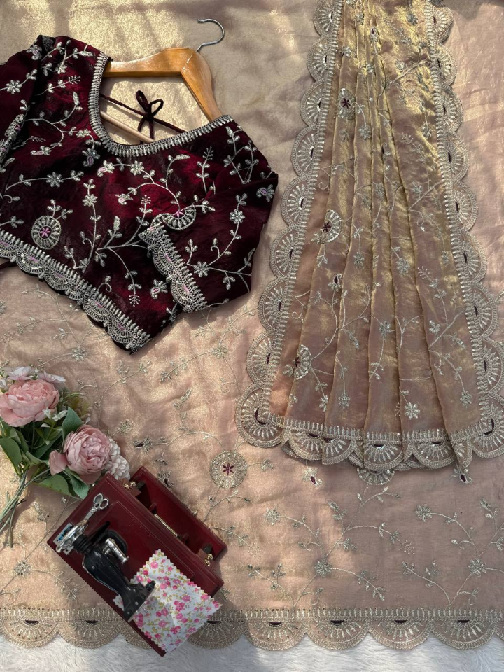 Heavy Fendy Silk Designer Saree