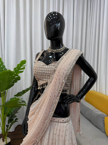Golden Dusk Draped Lehenga Saree