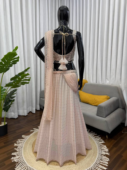 Golden Dusk Draped Lehenga Saree