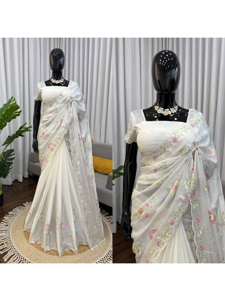 Designer Heavy Chiffon Saree