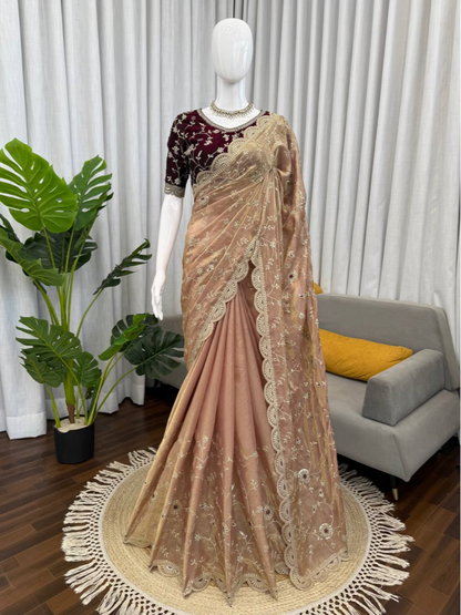 Heavy Fendy Silk Designer Saree