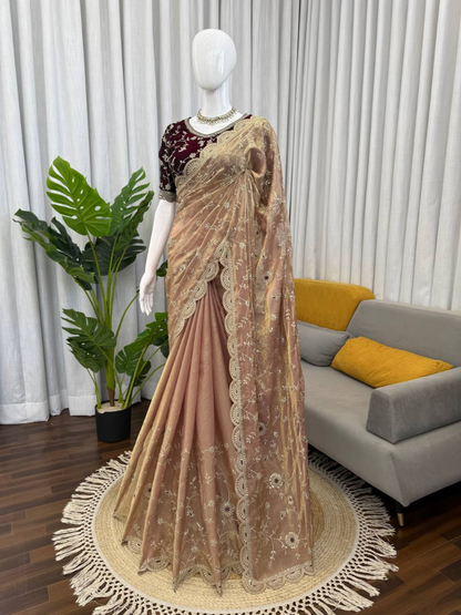Heavy Fendy Silk Designer Saree
