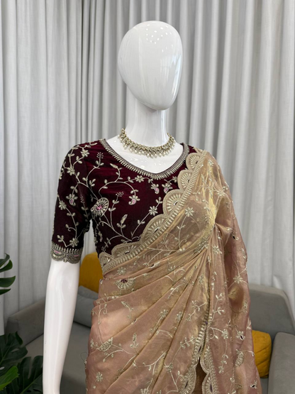 Heavy Fendy Silk Designer Saree