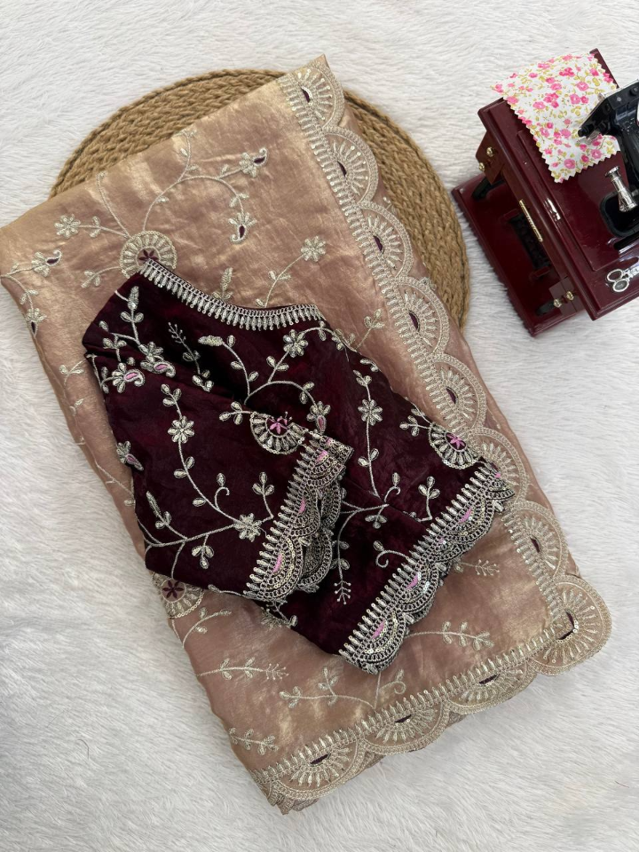 Heavy Fendy Silk Designer Saree