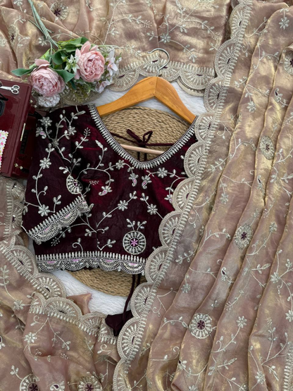 Heavy Fendy Silk Designer Saree