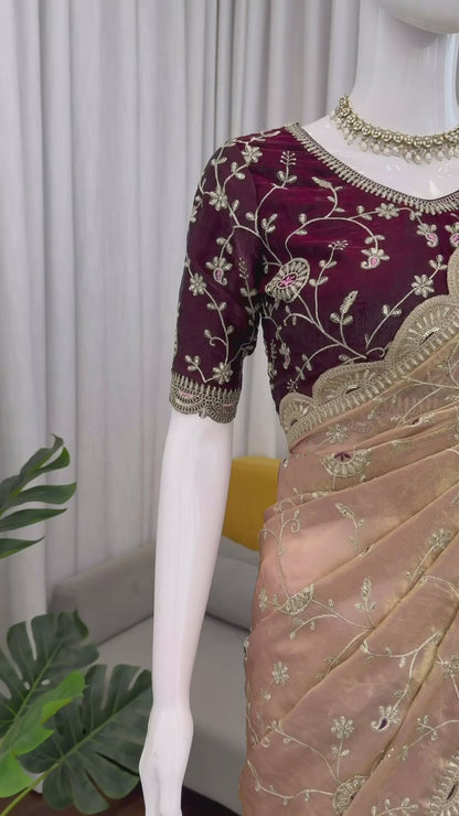 Heavy Fendy Silk Designer Saree