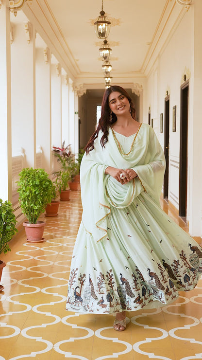 Rang Morni – Chinon Embroidered Gown Set